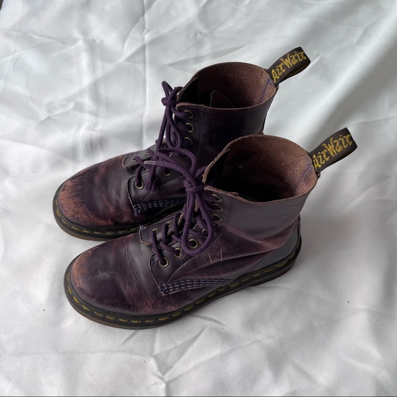Dr. Martens 1460 Pascal Purple Leather Boots - Picture 6 of 8